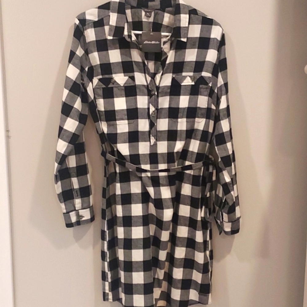 NWT Flannel shirt dress by Eddie Bauer